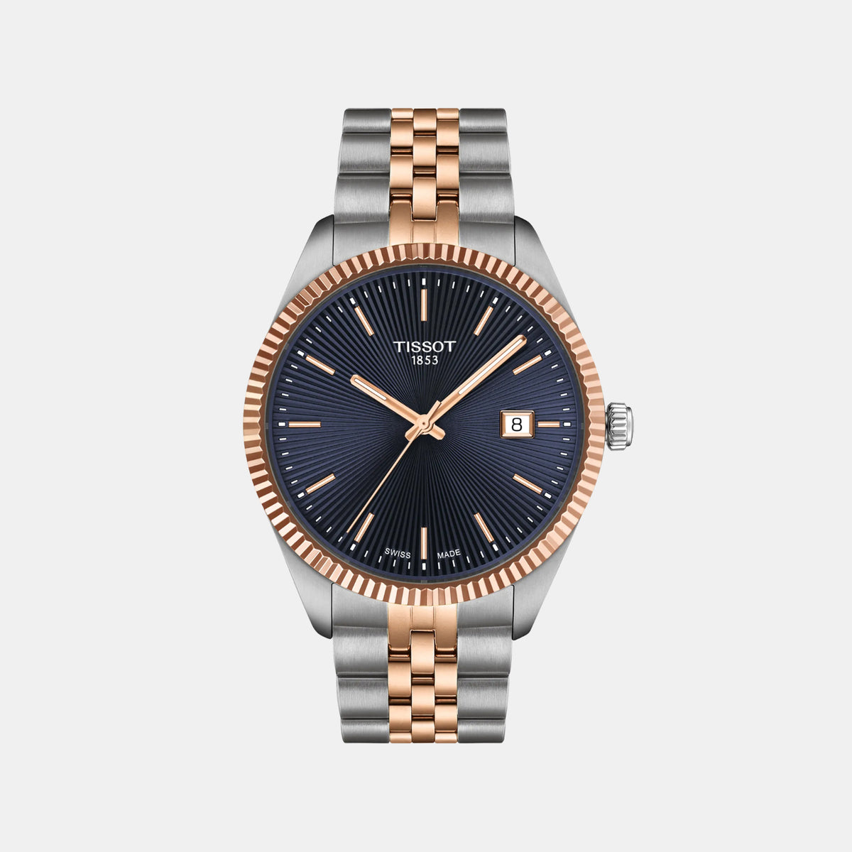 Ballade Men Quartz Blue Dial Analog Stainless Steel Watch T1564102204100