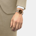 Ballade Men Quartz Brown Dial Analog Stainless Steel Watch T1564102229101