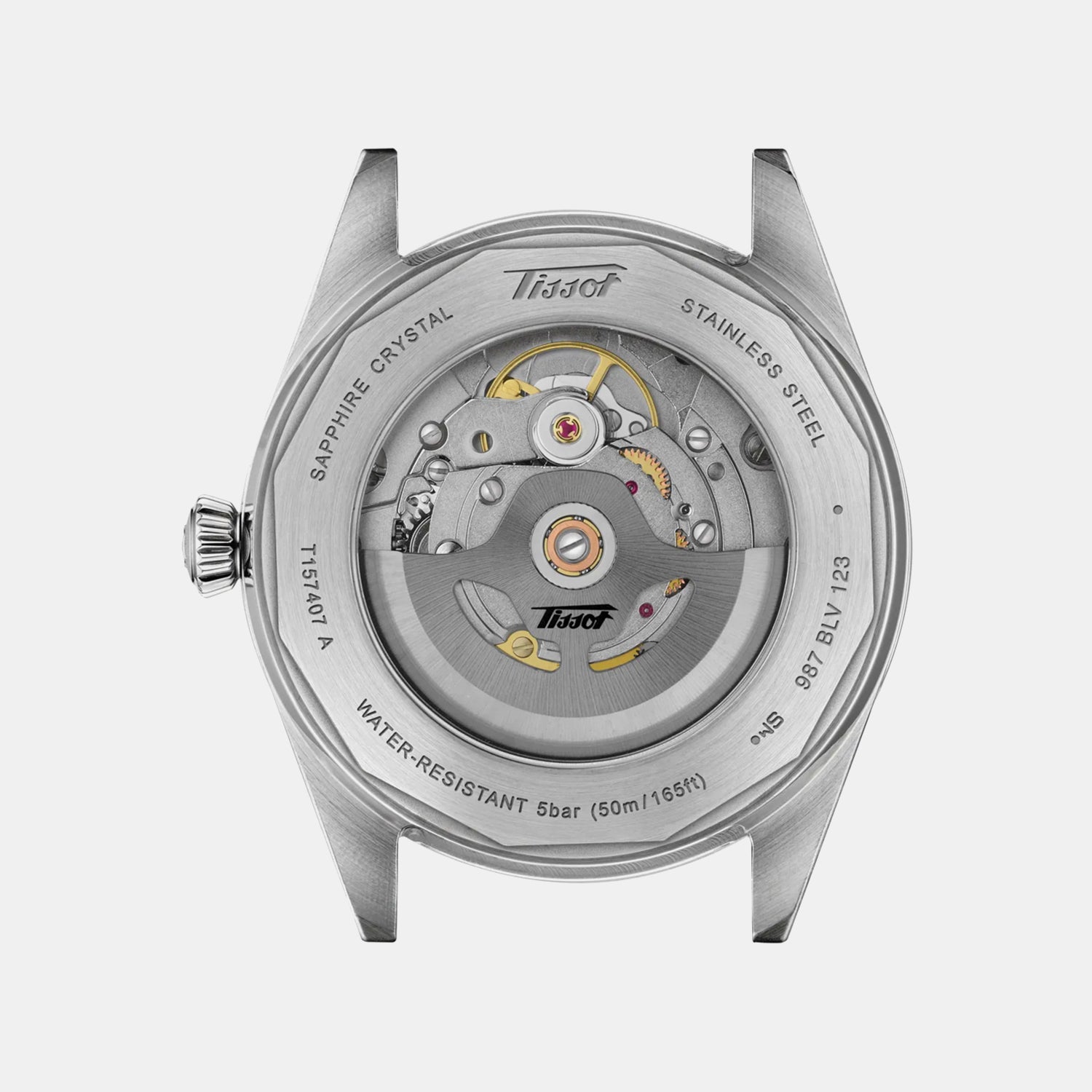 Classic Traditional Men Automatic Blue Dial Analog Stainless Steel Watch T1574071104100