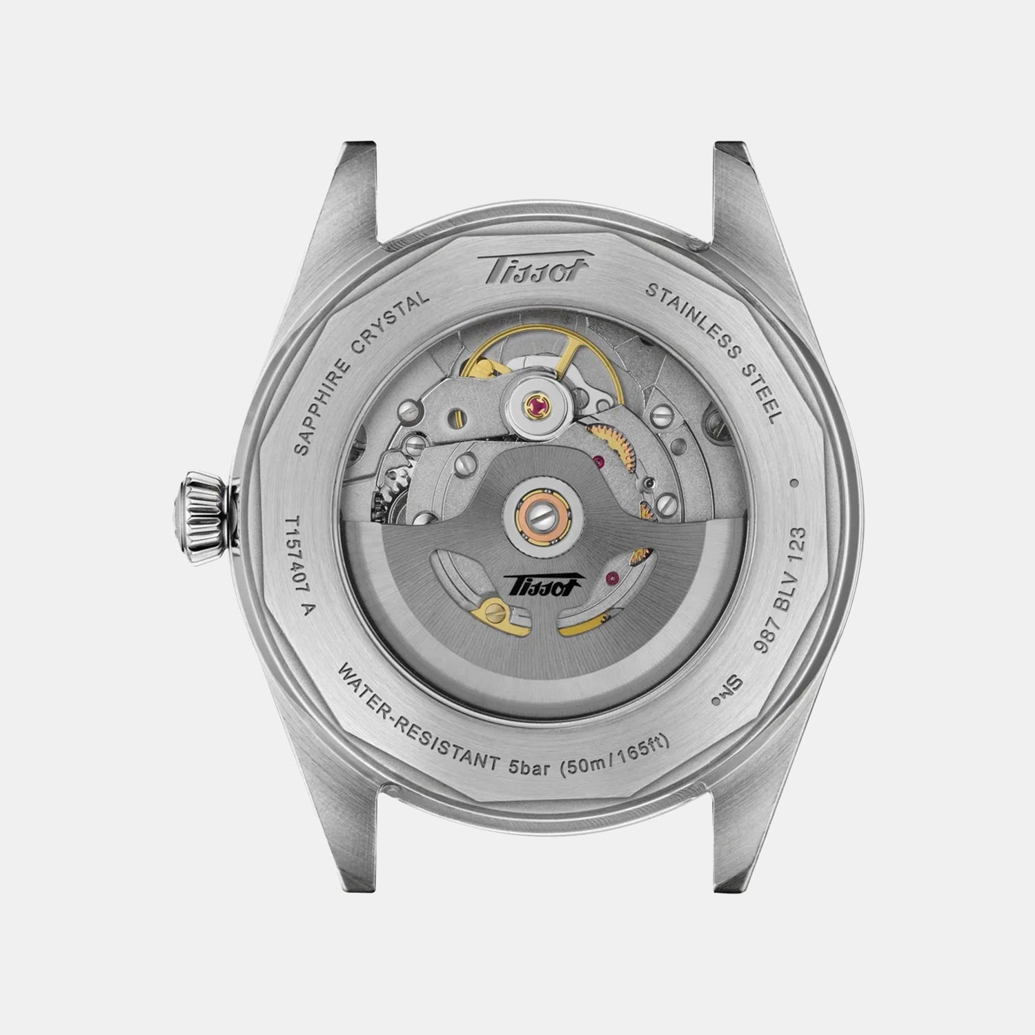 Visodate Men Automatic Silver Dial Analog Leather Watch T1574071603100