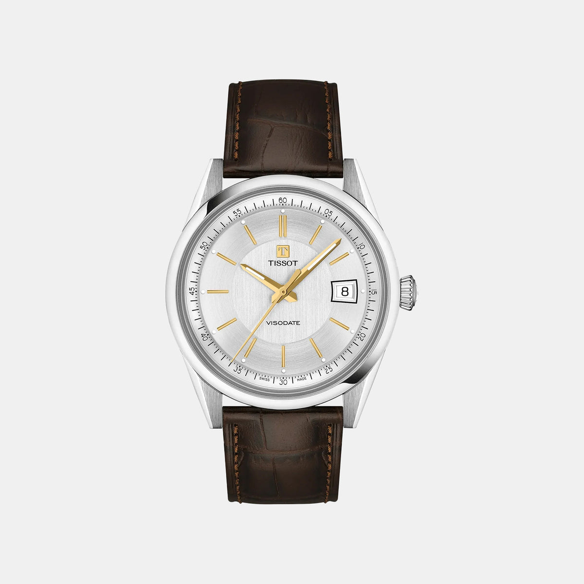 Visodate Unisex Automatic Silver Dial Analog Leather Watch T1574071603100