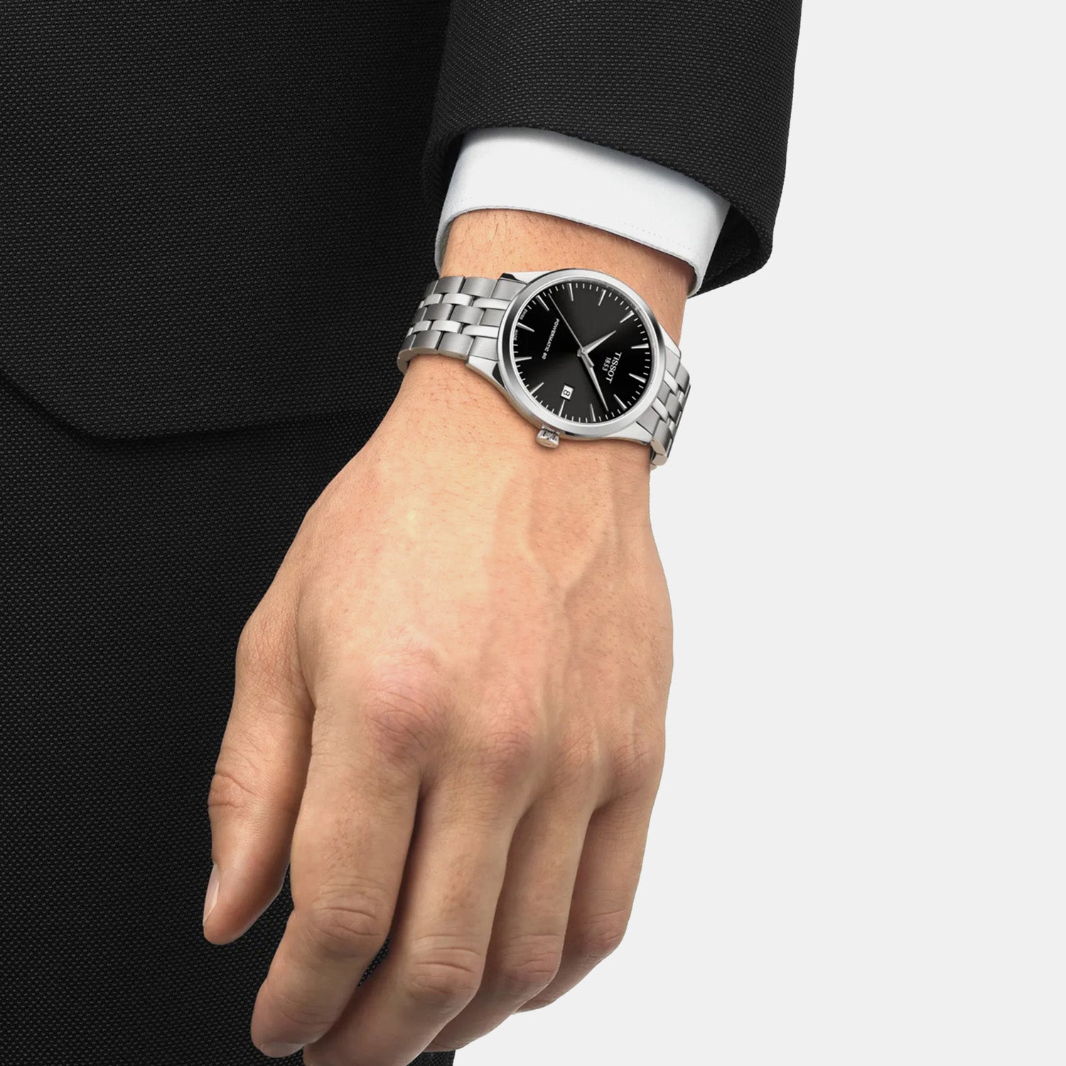 Classic Dream Men Automatic Black Dial Analog Steel Watch T1584071105100