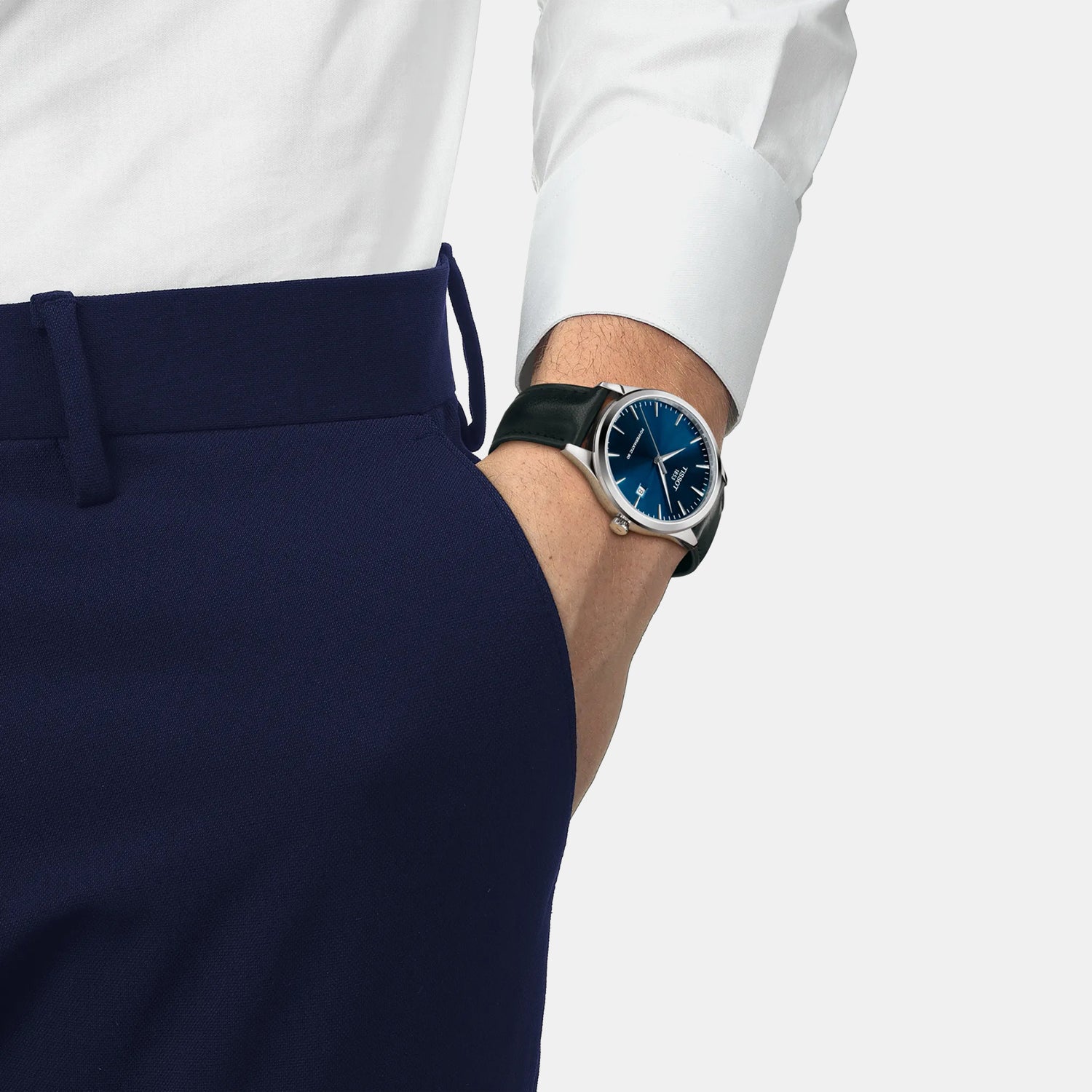 Classic Dream Men Automatic Blue Dial Analog Leather Watch T1584071604100