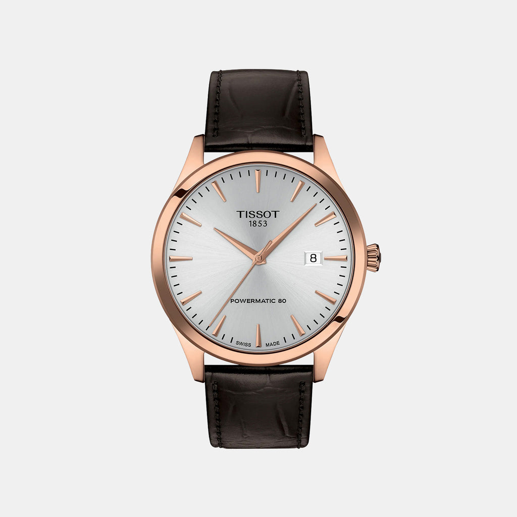 Classic Dream Men Automatic Silver Dial Analog Leather Watch T1584073603100