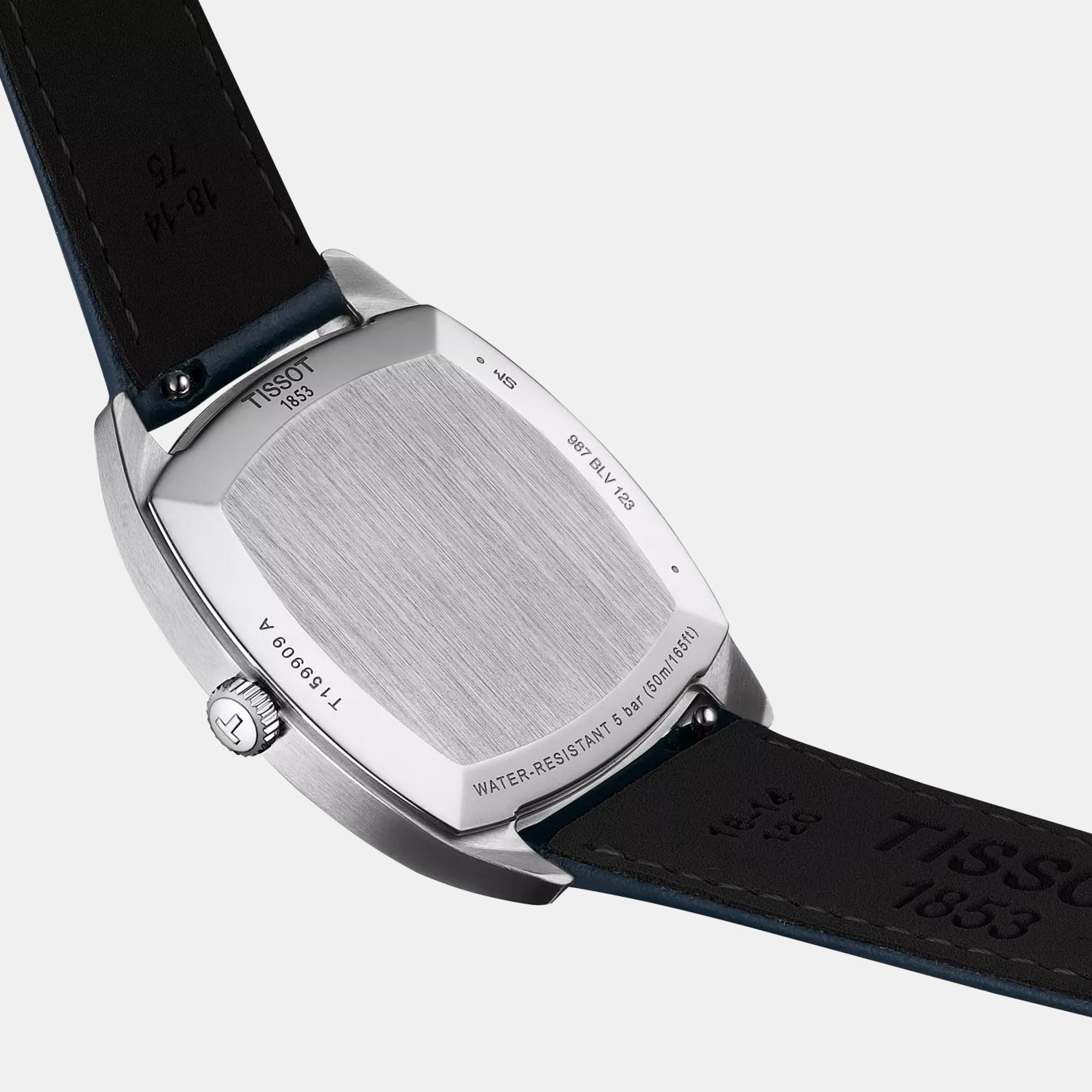 Stylist Men Quartz Blue Dial Analog Leather Watch T1599091604300