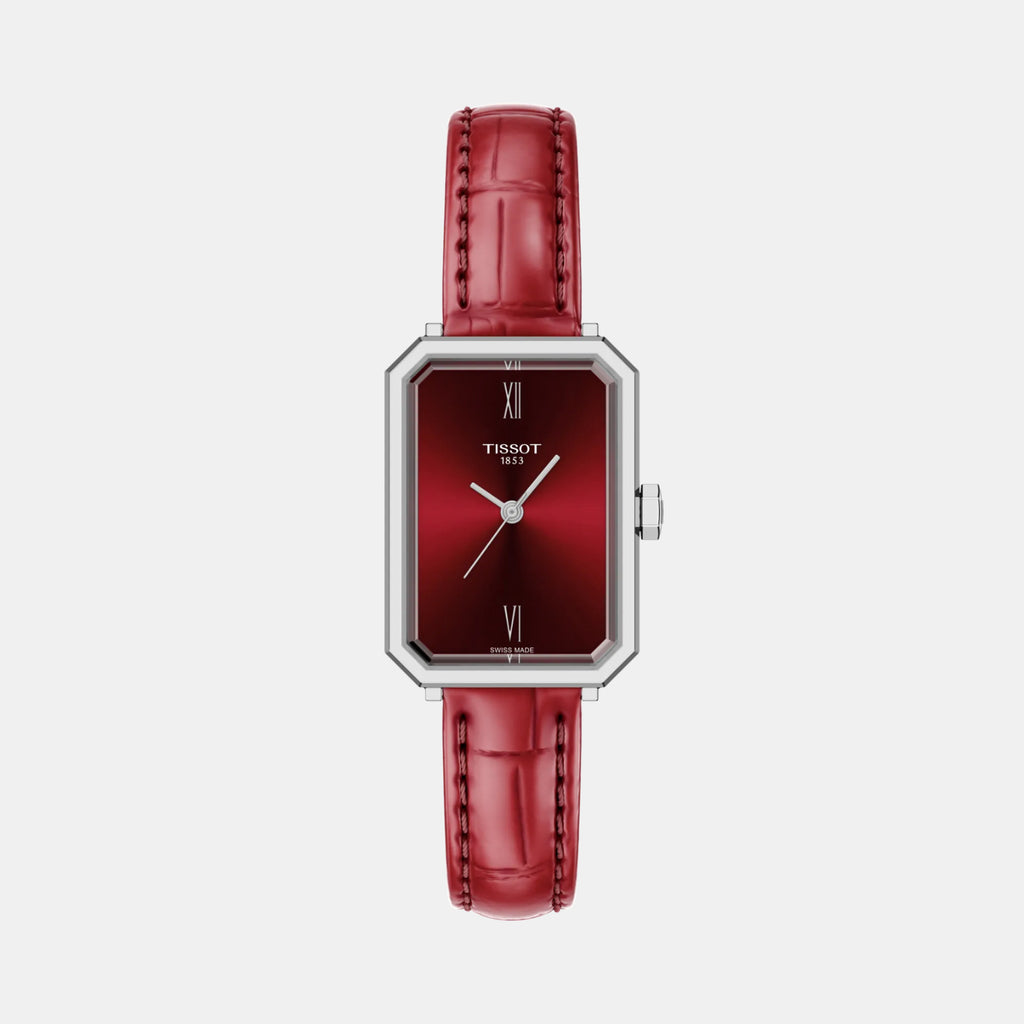 SRV Women Quartz Red Dial Analog Leather Watch T1601101642300