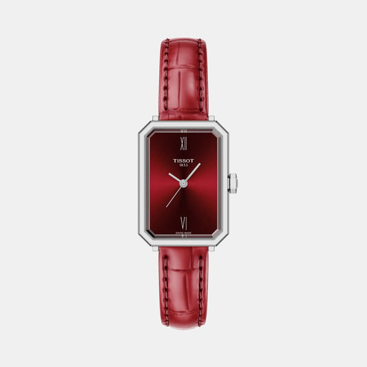SRV Women Quartz Red Dial Analog Leather Watch T1601101642300