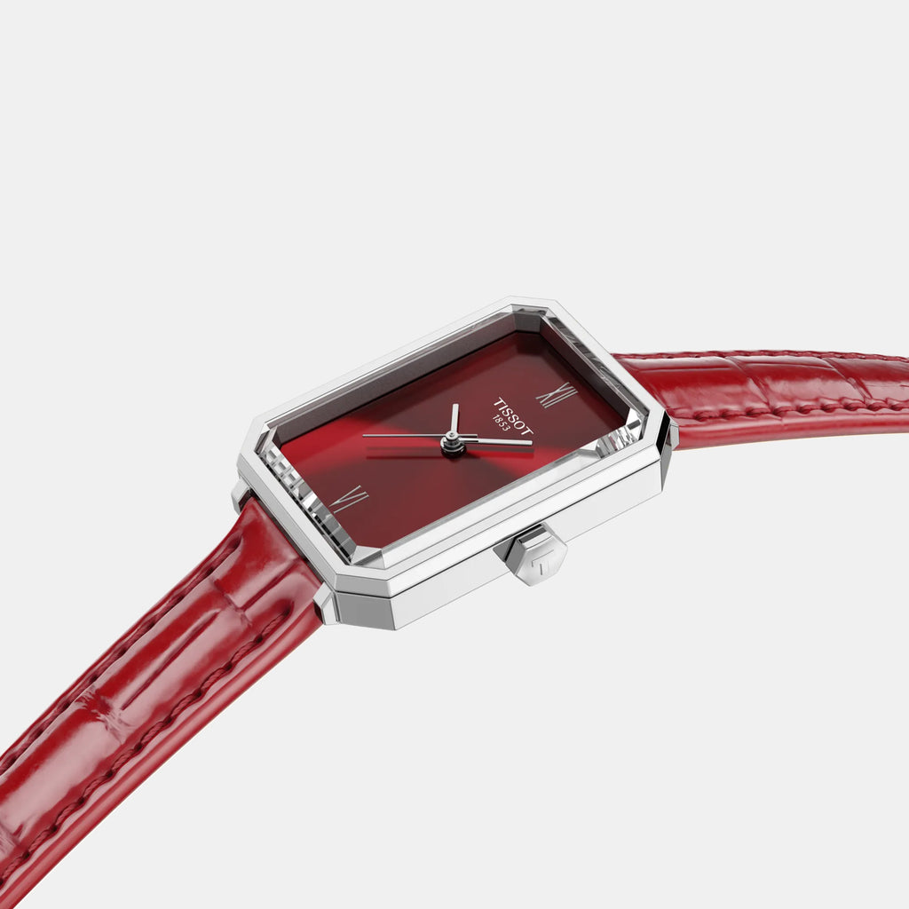 SRV Women Quartz Red Dial Analog Leather Watch T1601101642300