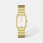 Classic Contemporary Women Quartz Gold Dial Analog Stainless Steel Watch T1601103311300