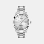 Gentleman 38mm Men Automatic Silver Dial Analog Stainless Steel Watch T1658071103100
