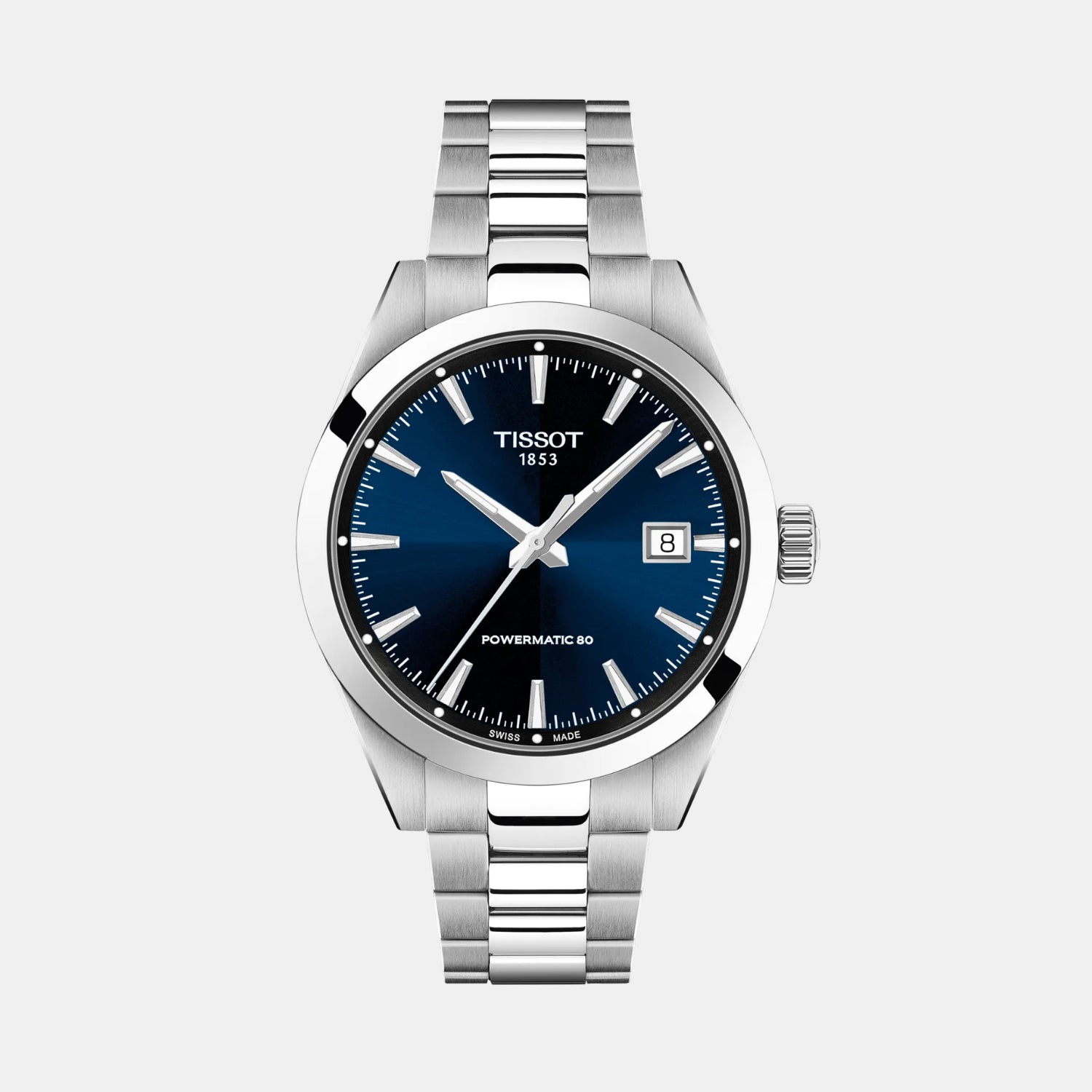 Gentleman Men Automatic Blue Dial Analog Stainless Steel Watch T1658071104100