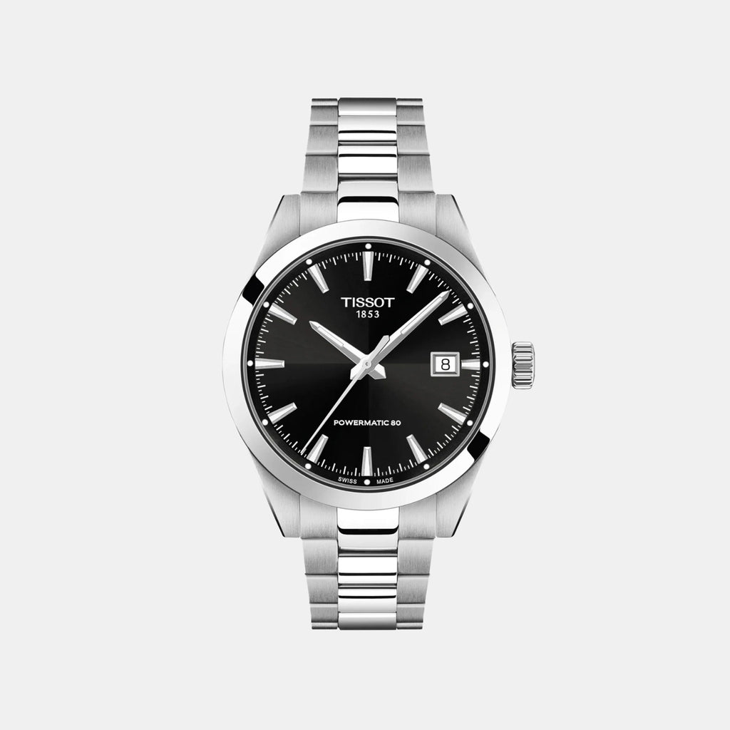 Gentlemen 38mm Men Automatic Black Dial Analog Stainless Steel Watch T1658071105100