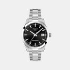 Gentlemen 38mm Men Automatic Black Dial Analog Stainless Steel Watch T1658071105100