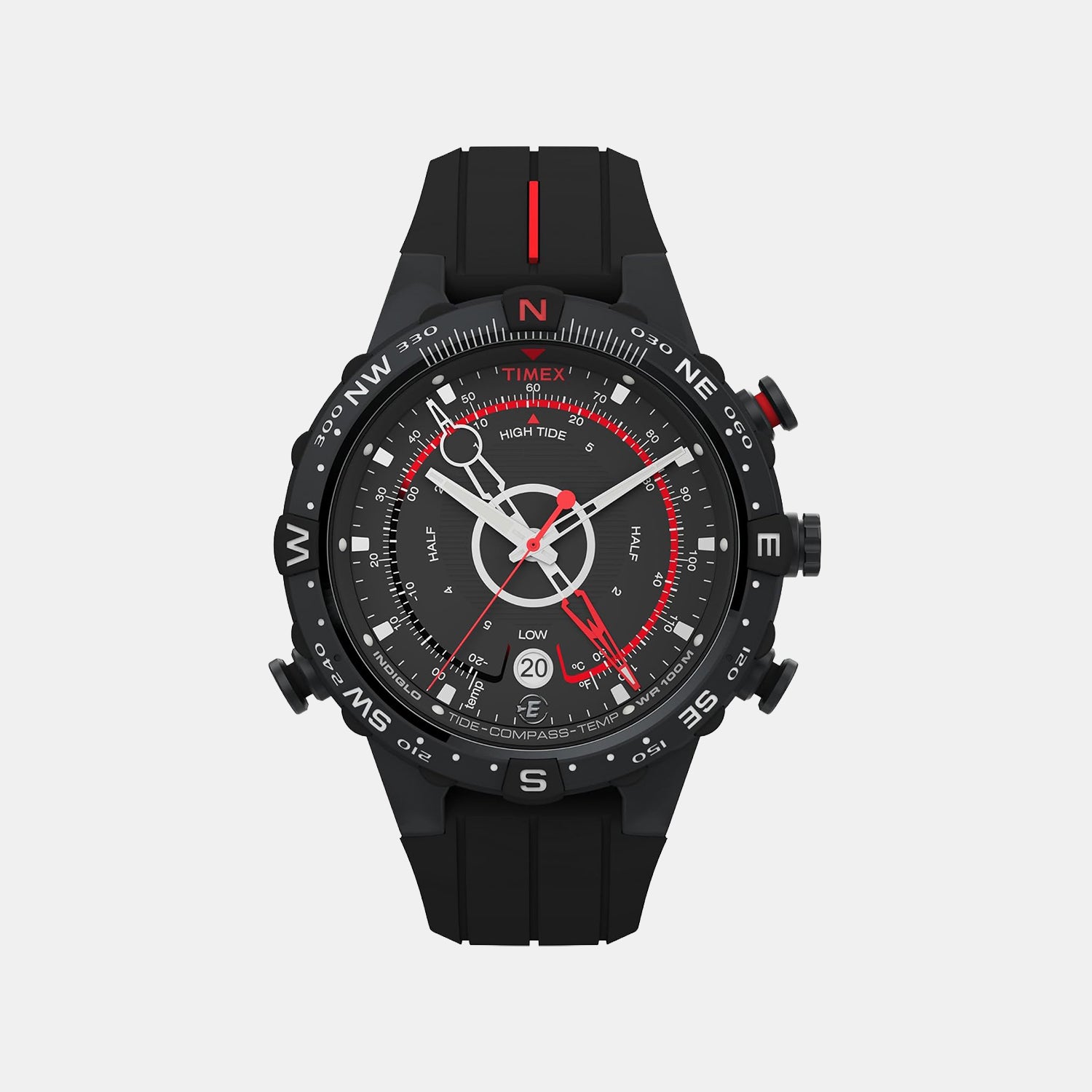 Men Quartz Black Dial Analog Silicone Watch T2N720UJ