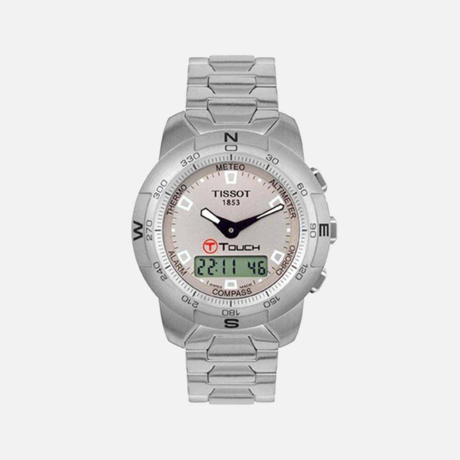 Tissot Round Silver Analog-Digital watch
