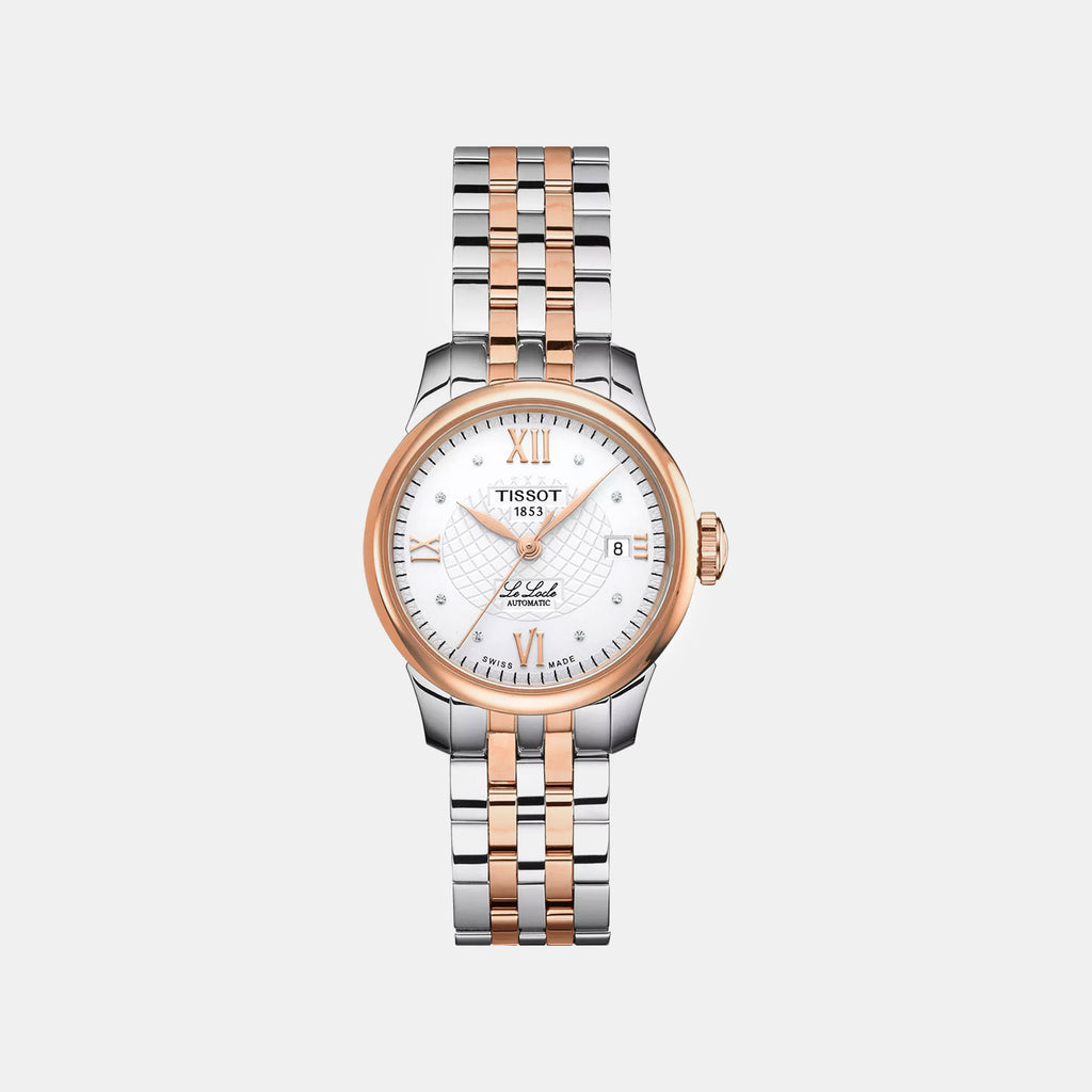 Le Locle Women Automatic Silver Dial Analog Stainless Steel Watch T41218316