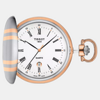 Savonnette Unisex Quartz White Dial Analog Stainless Steel Watch T8624102901300