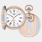 Savonnette Unisex Quartz White Dial Analog Stainless Steel Watch T8624102901300