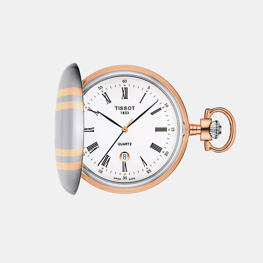 Savonnette Unisex Quartz White Dial Analog Watch T8624102901300