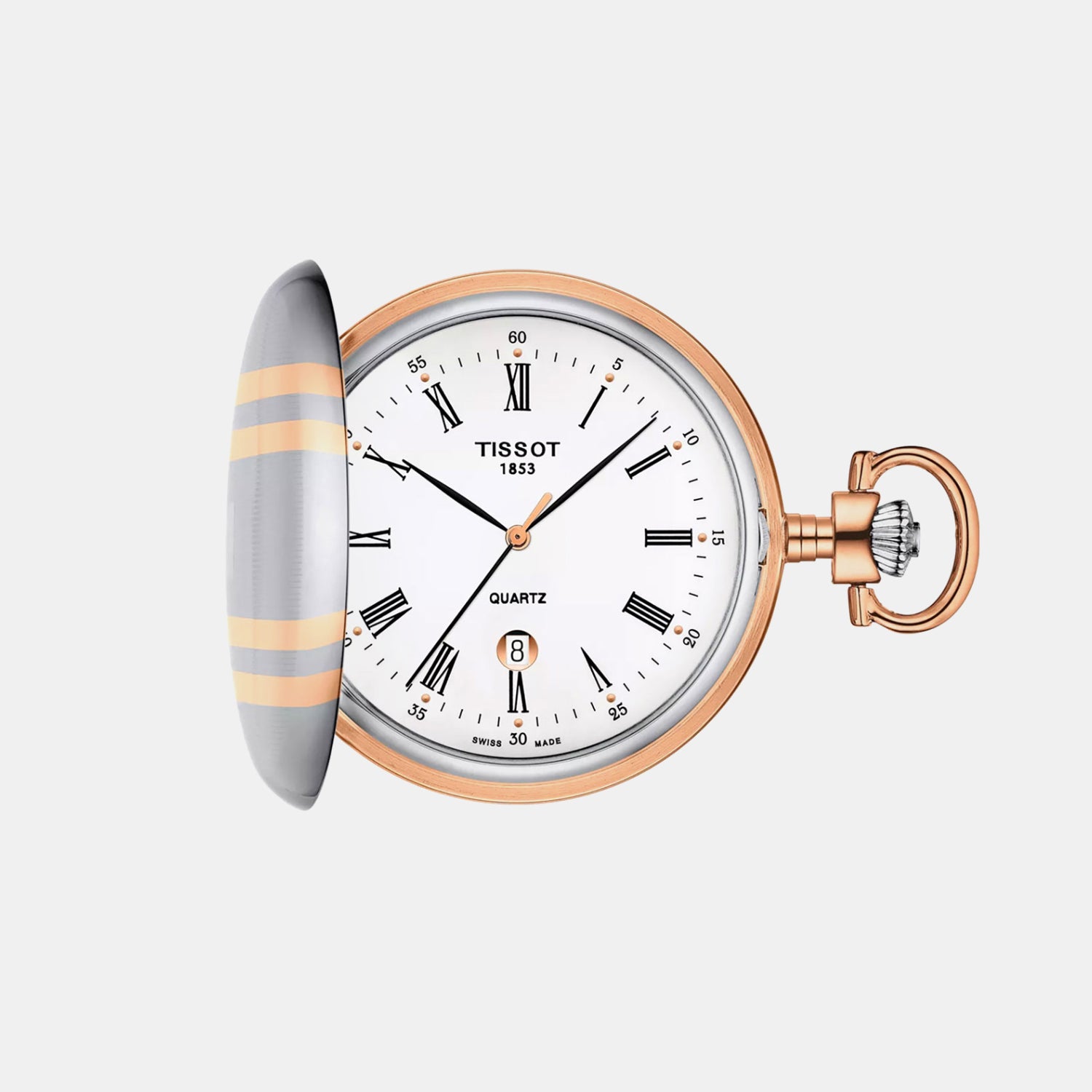 Savonnette Unisex Quartz White Dial Analog Watch T8624102901300