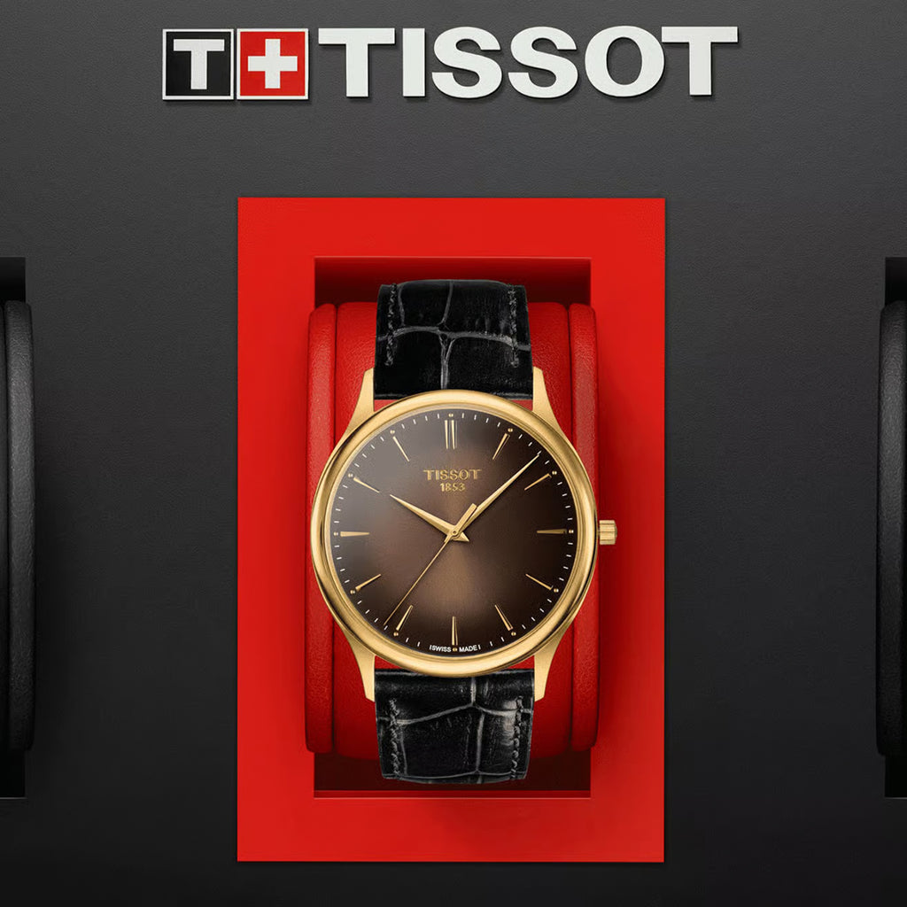 Excellence Men Quartz Brown Dial Analog Leather Watch T9264101629100