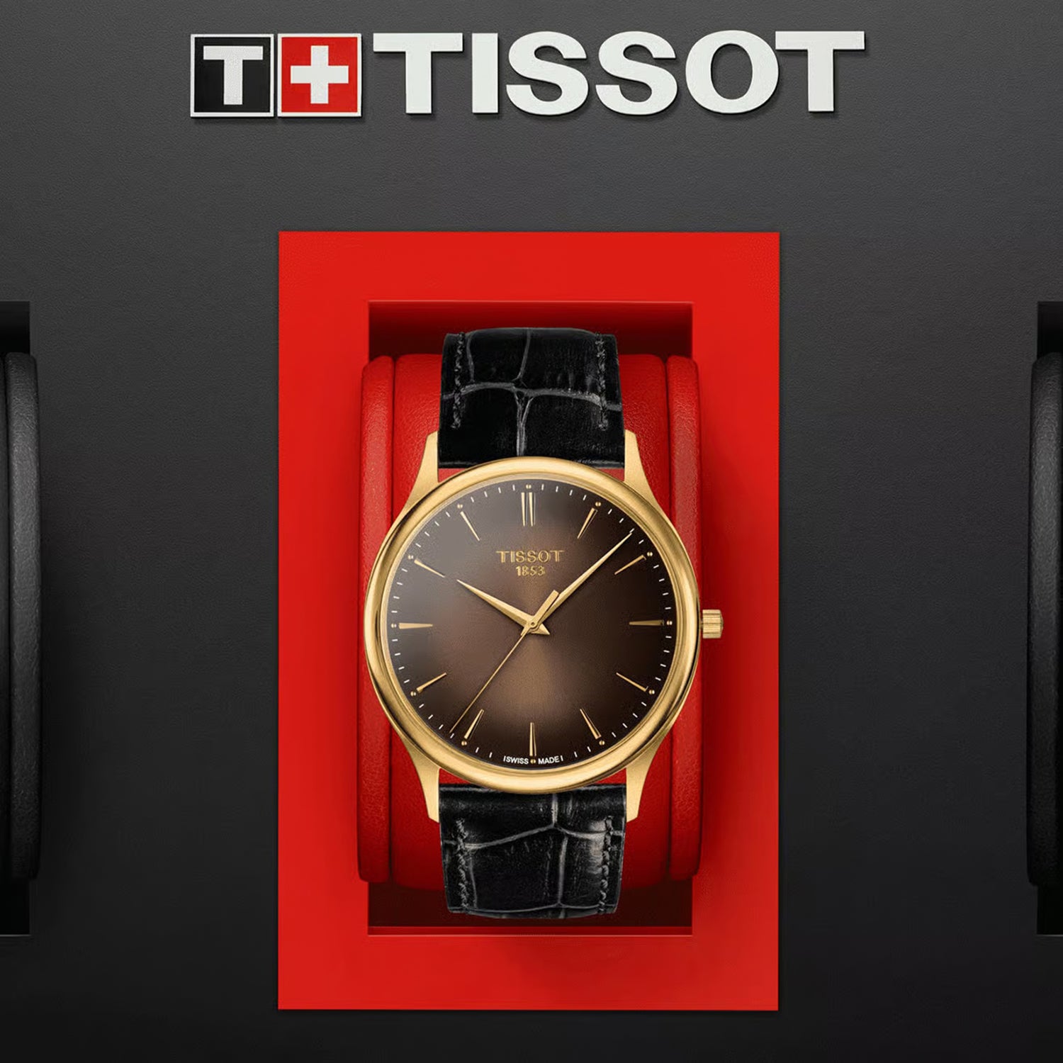 Excellence Men Quartz Brown Dial Analog Leather Watch T9264101629100