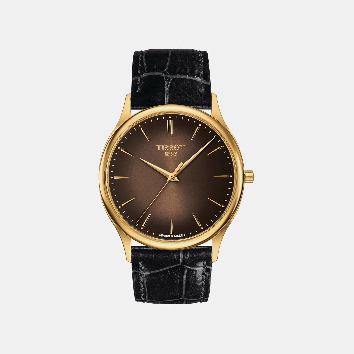 Excellence Men Quartz Brown Dial Analog Leather Watch T9264101629100