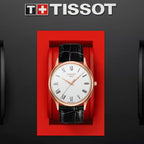 T-Gold Men Quartz Silver Dial Analog Leather Watch T9264107601300