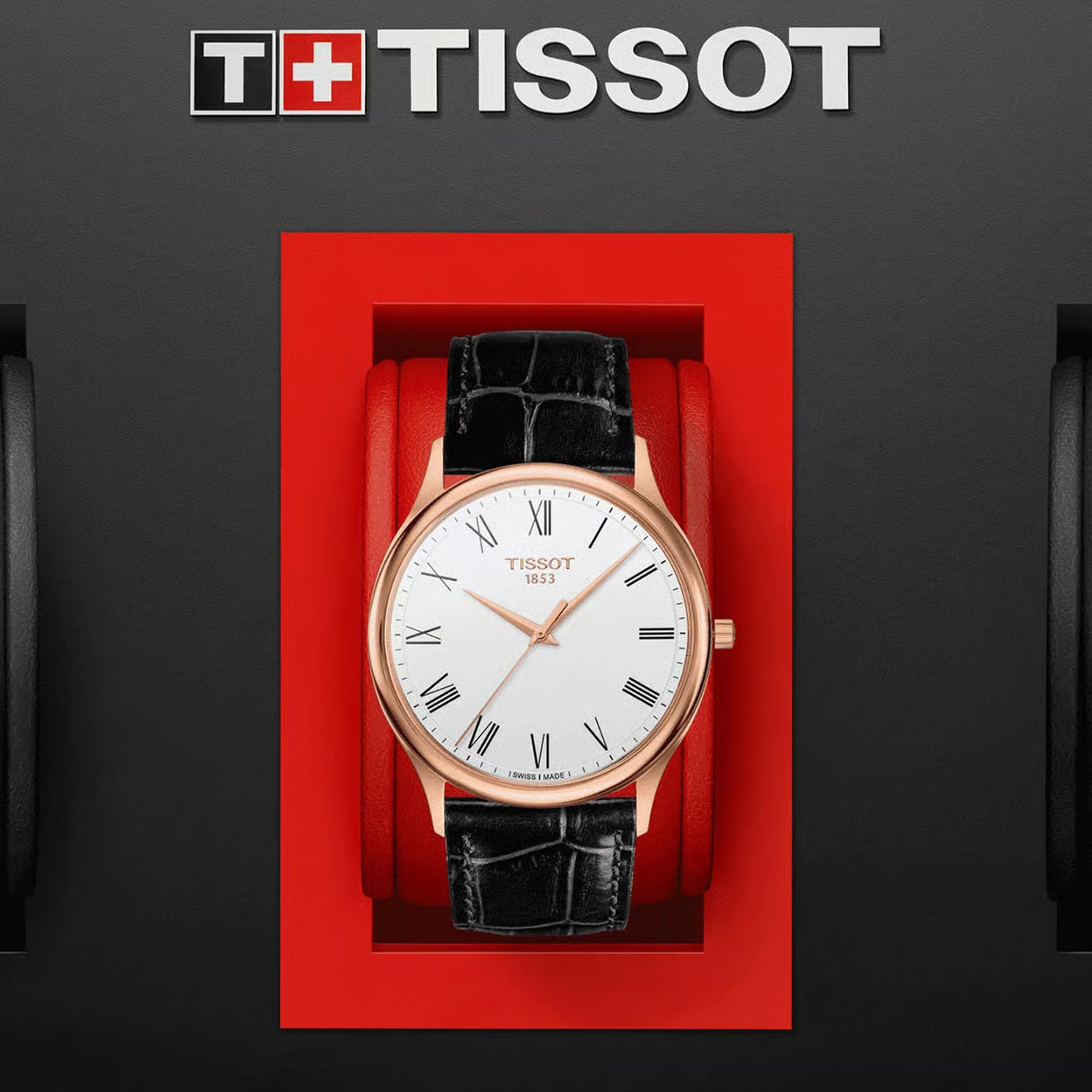 T-Gold Men Quartz Silver Dial Analog Leather Watch T9264107601300