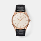 Excellence Men Quartz Cream Dial Analog Leather Watch T9264107626101