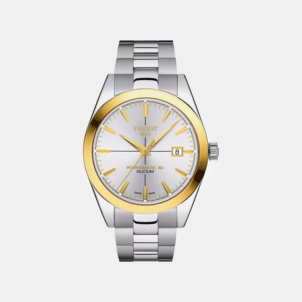 Gentleman Men Automatic Silver Dial Analog Stainless Steel Watch T9274074103101