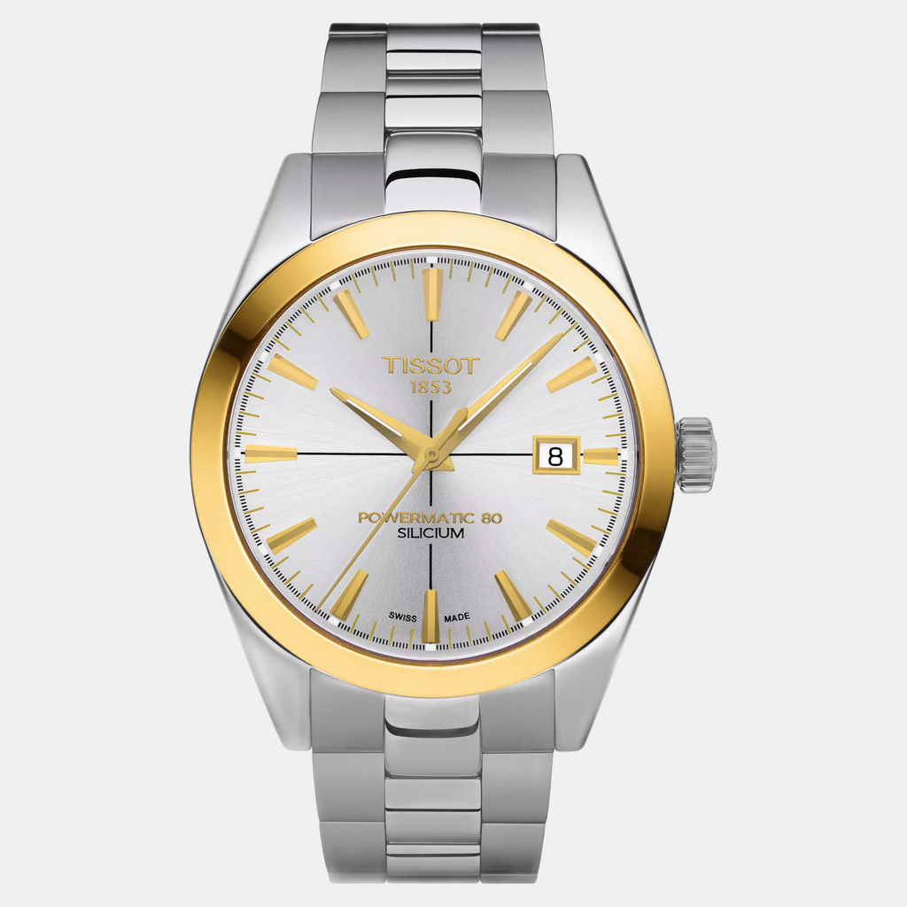 Gentleman Men Automatic Silver Dial Analog Stainless Steel Watch T9274074103101