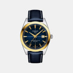 Gentleman Men Automatic Blue Dial Analog Leather Watch T9274074604101