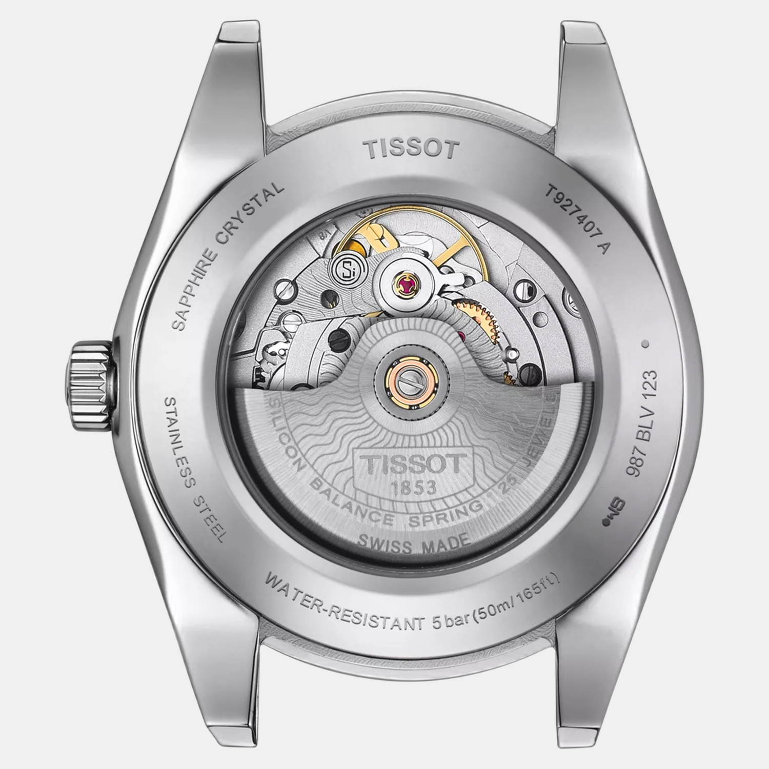 Gentleman Men Automatic Blue Dial Analog Leather Watch T9274074604101