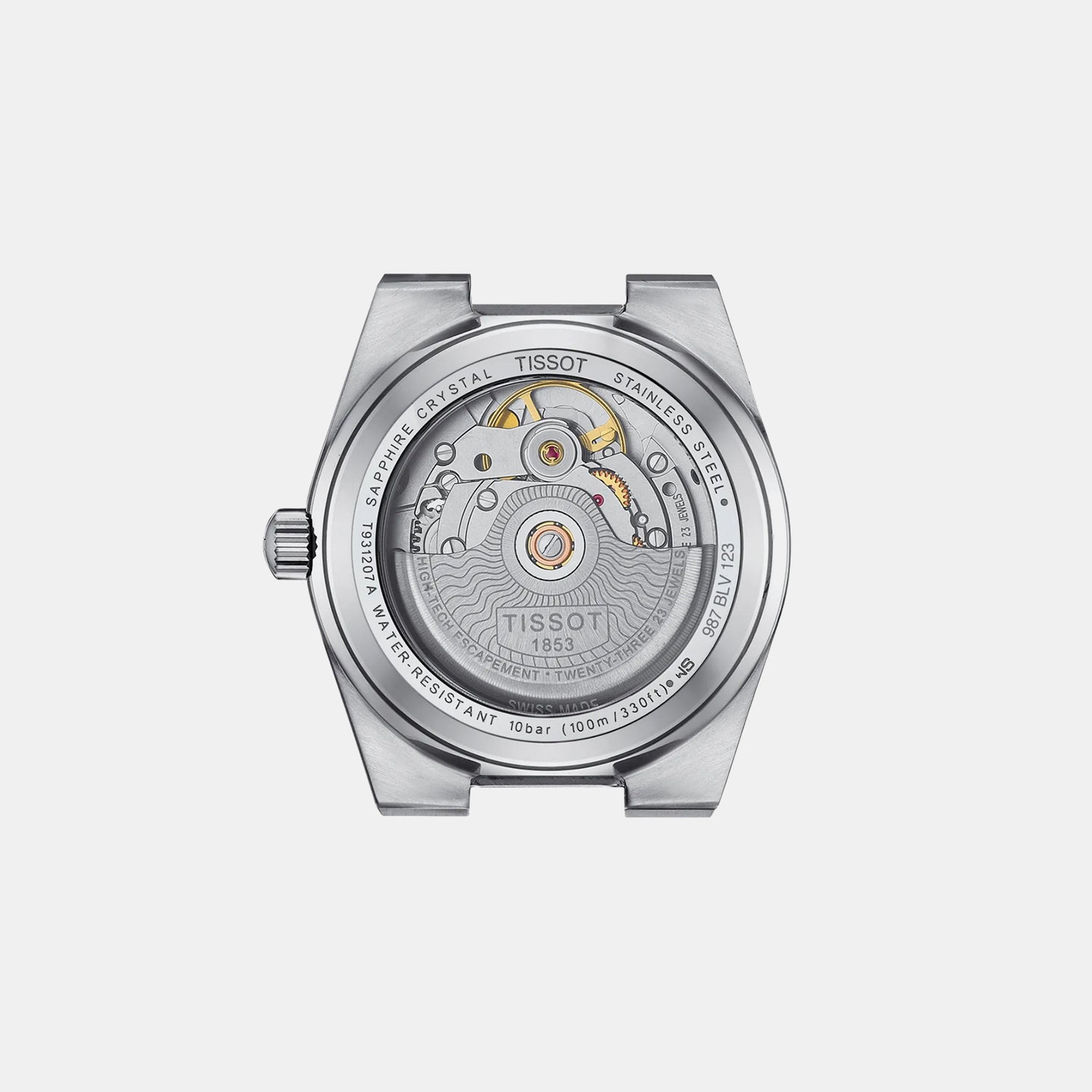 Men Automatic Blue Dial Analog Stainless Steel Watch T9312074135100