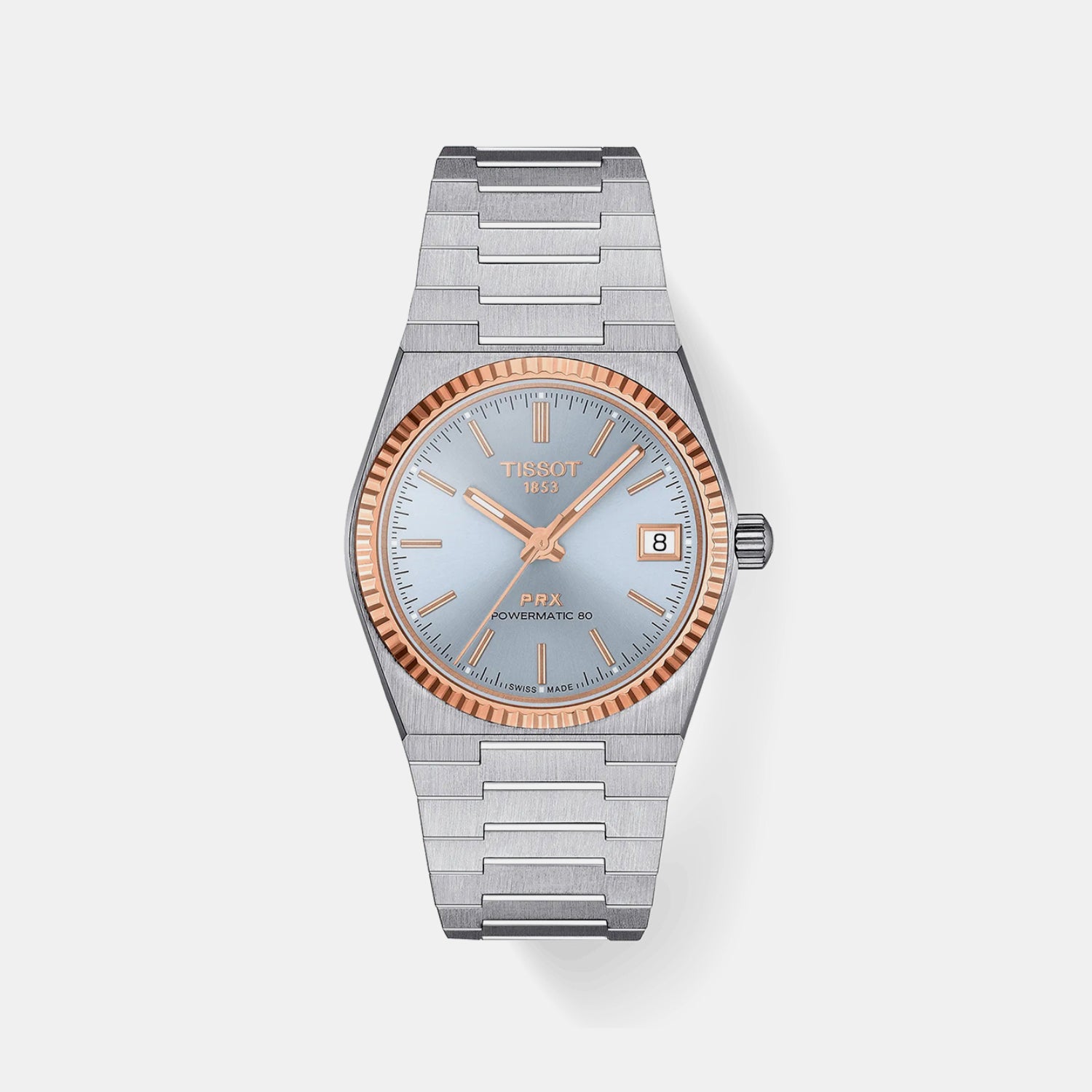 Men Automatic Blue Dial Analog Stainless Steel Watch T9312074135100