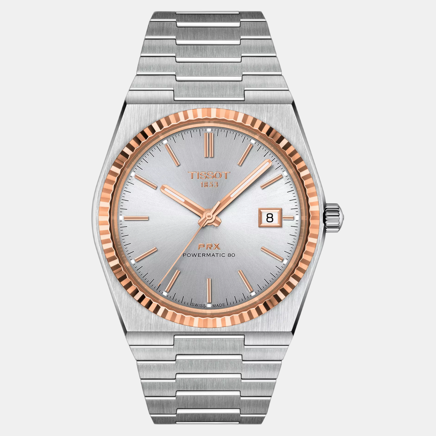 Prx Men Automatic Silver Dial Analog Stainless Steel Watch T9314074103100