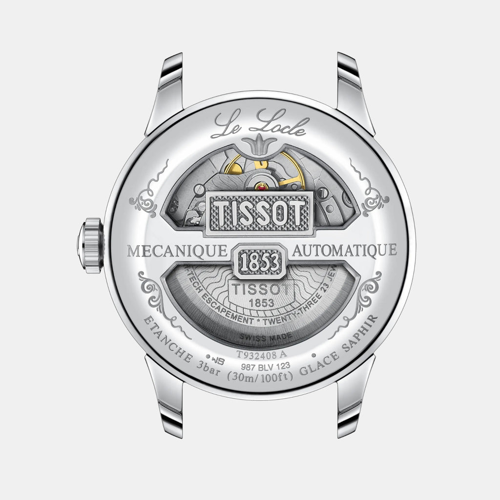 Le Locle Men Automatic Silver Dial Analog Stainless Steel Watch T9324084103300