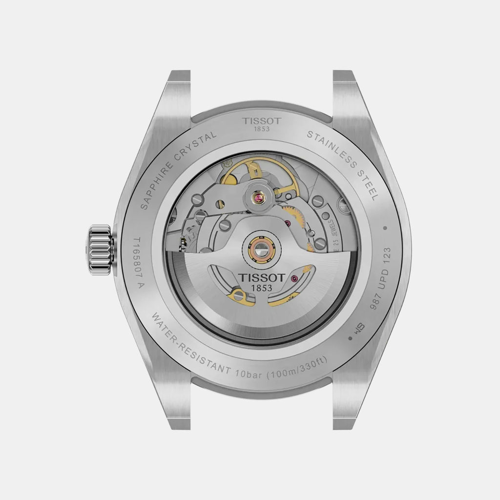 Men Automatic Green Dial Analog Stainless Steel Watch T9348074109100