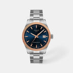 Gentleman Men Automatic Blue Dial Analog Stainless Steel Watch T9348074104100