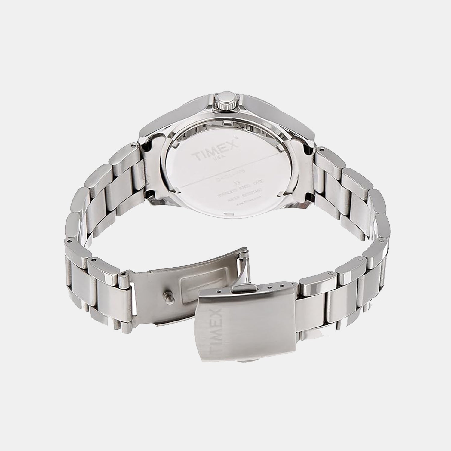 Fashion Women Quartz Blue Dial Analog Stainless Steel Watch TI000O40100