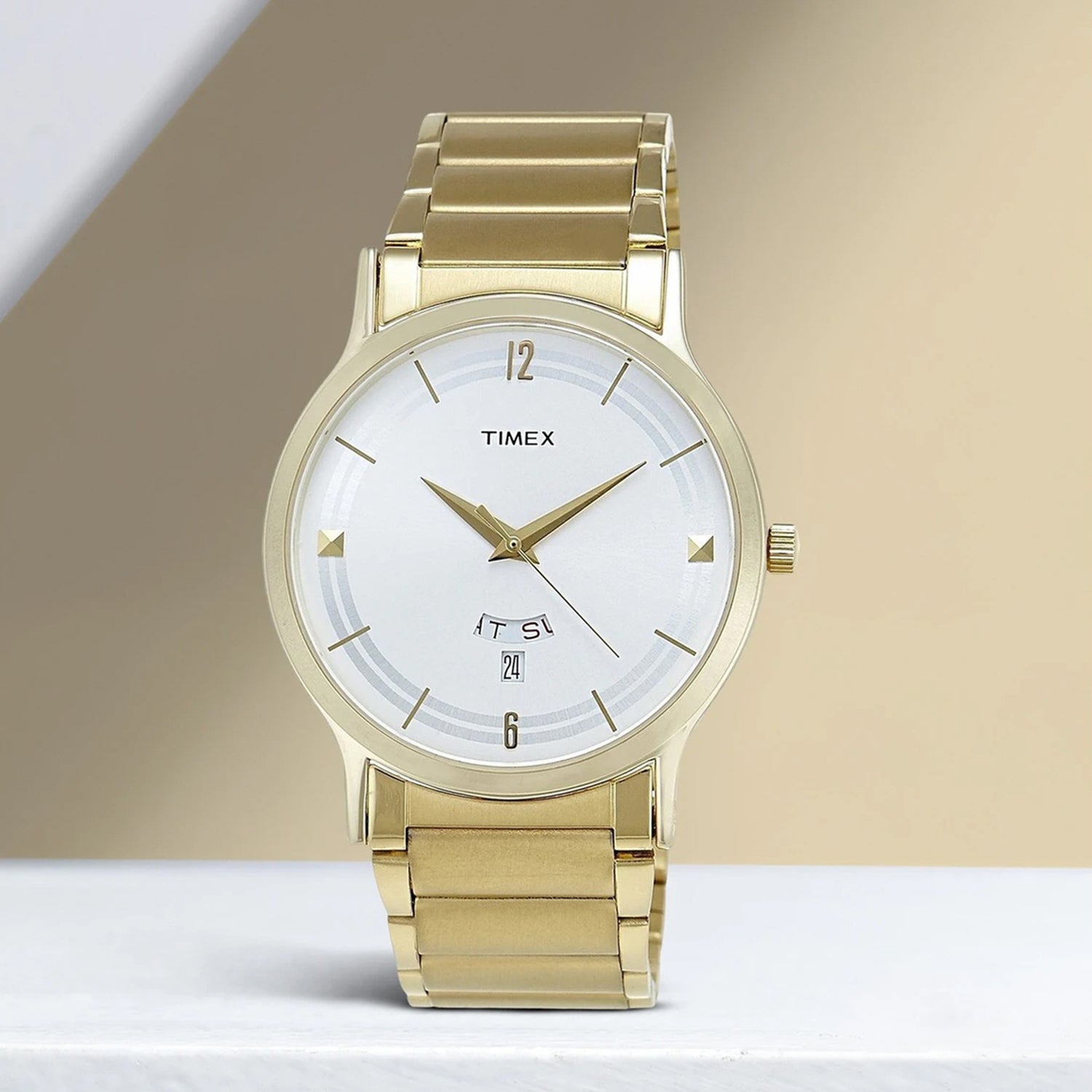 Classics Men Quartz Silver Dial Analog Stainless Steel Watch TI000R420