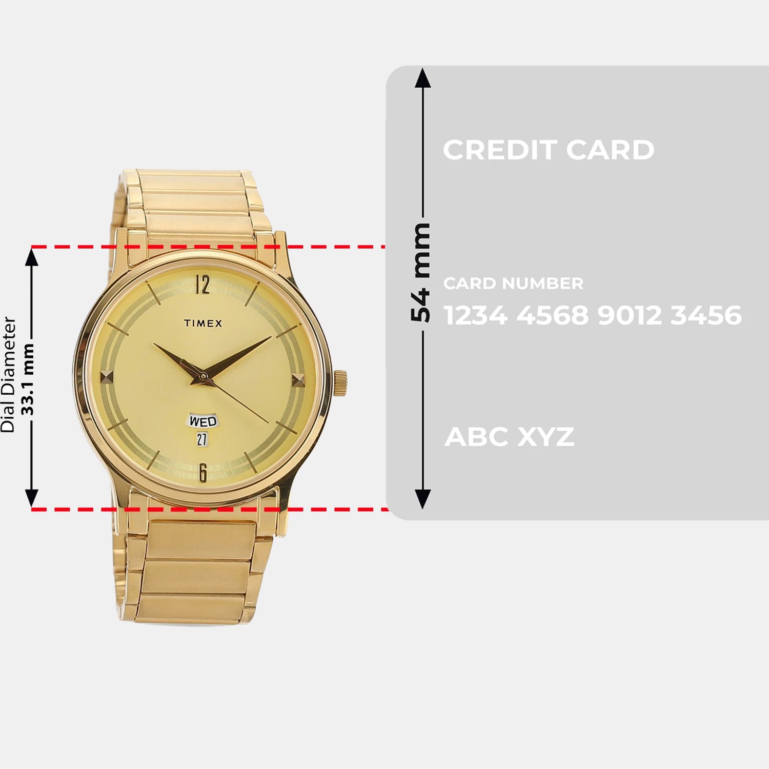 Trendline Men Quartz Gold Dial Analog Stainless Steel Watch TI000R421
