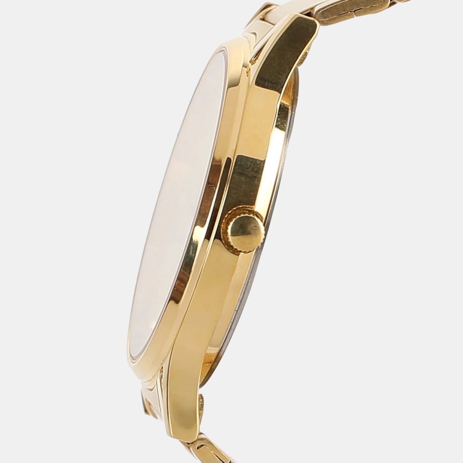 Trendline Men Quartz Gold Dial Analog Stainless Steel Watch TI000R421