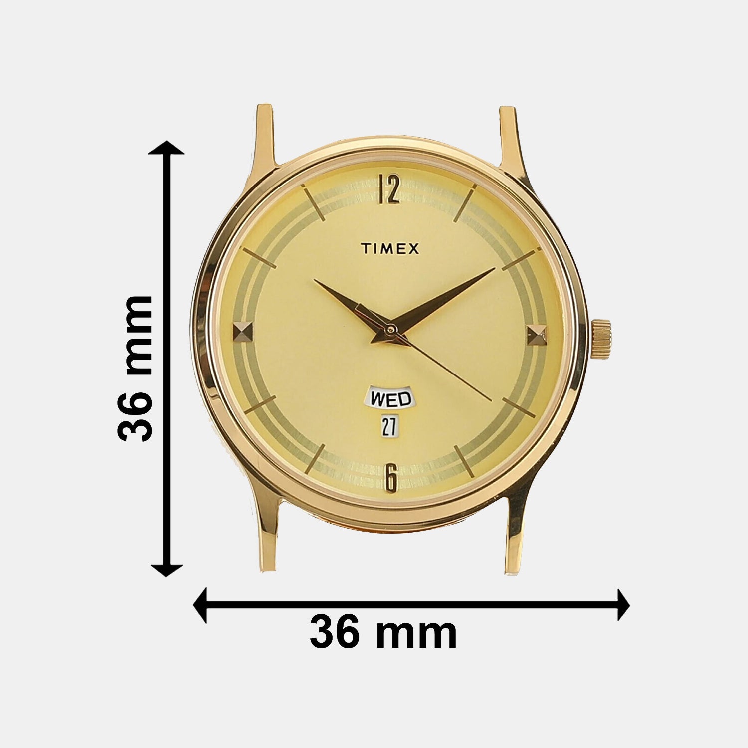 Trendline Men Quartz Gold Dial Analog Stainless Steel Watch TI000R421