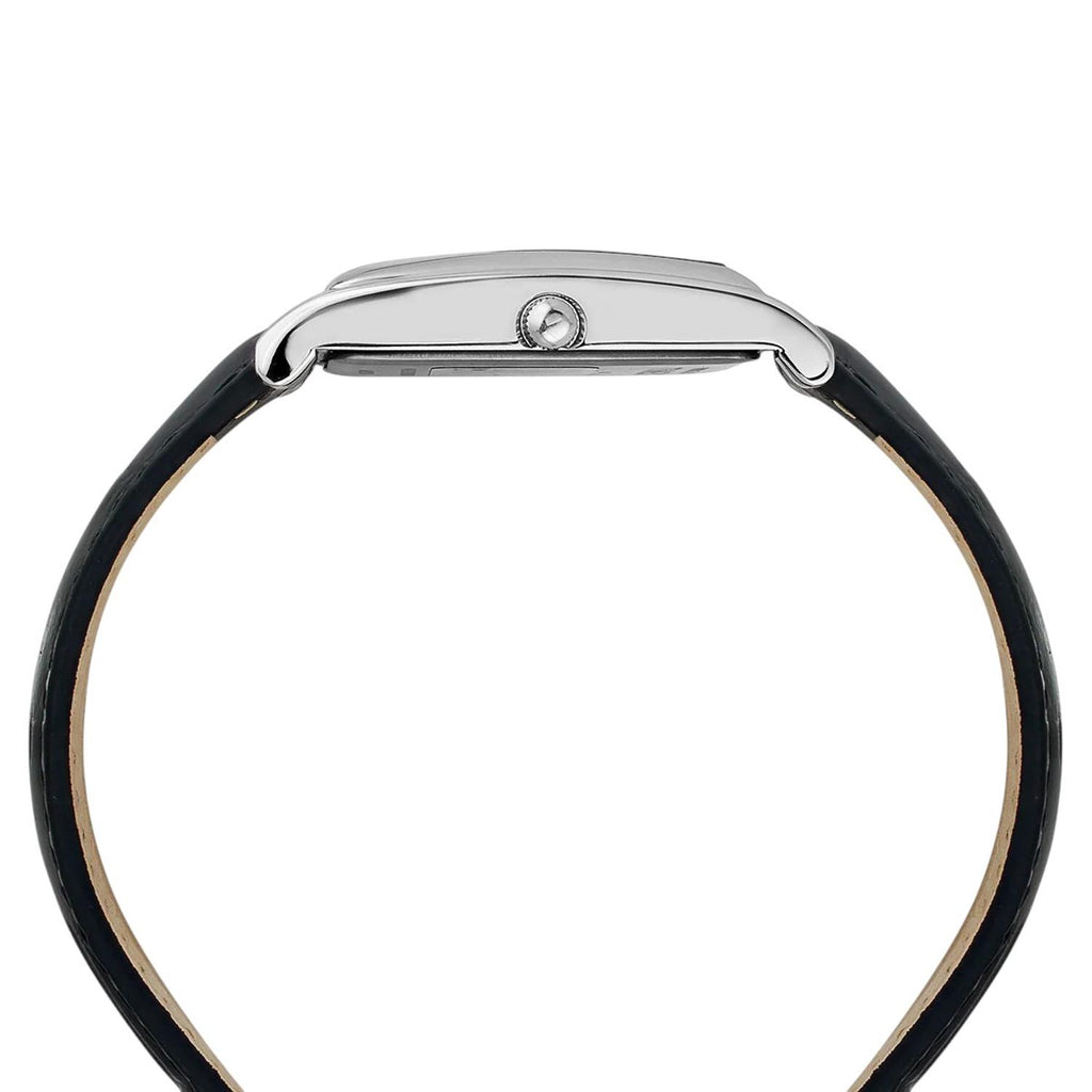 Fashion Men Quartz White Dial Analog Leather Watch TW000L522