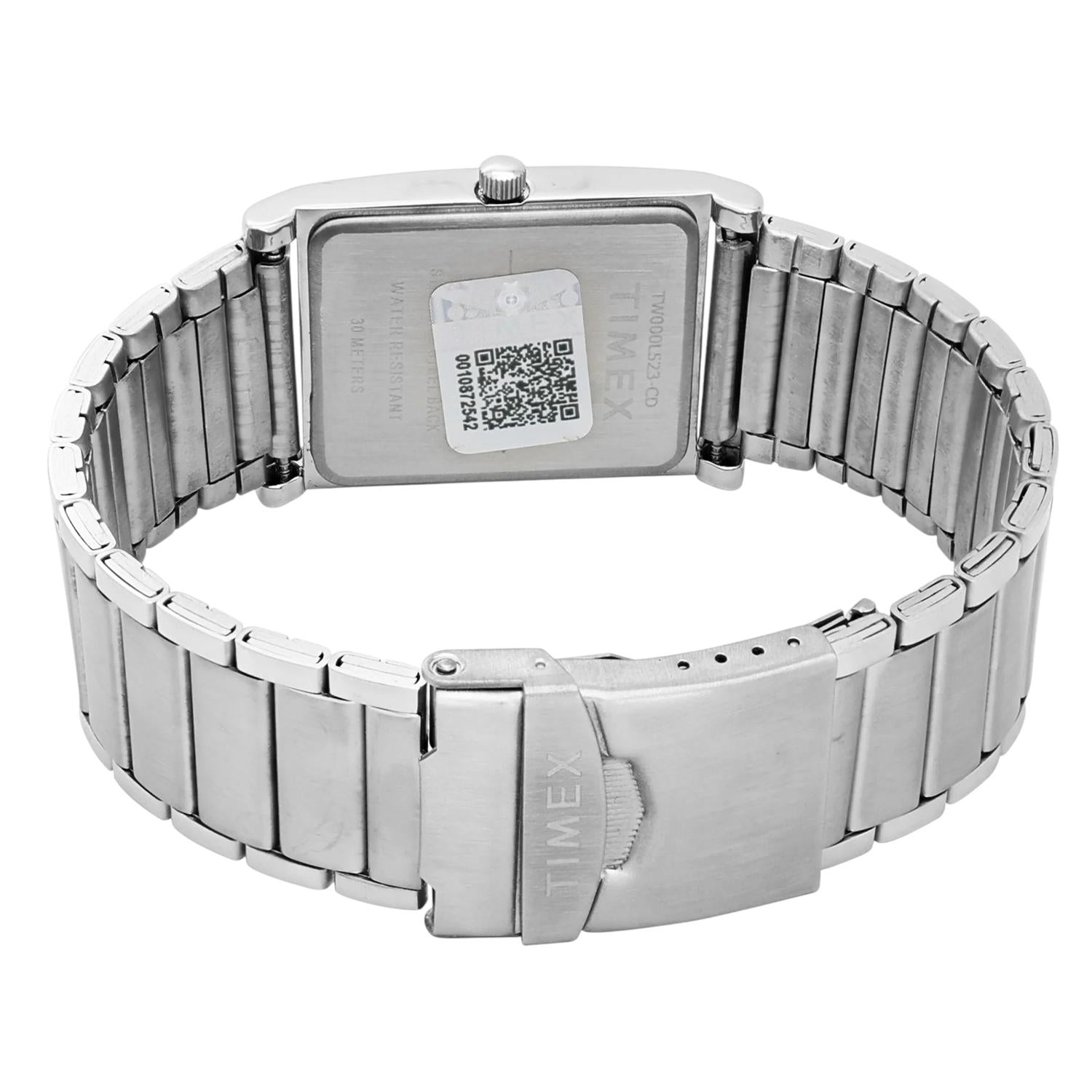 Fashion Men Quartz Blue Dial Analog Stainless Steel Watch TW000L523