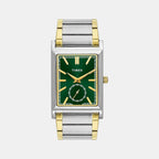 Fashion Men Quartz Green Dial Analog Stainless Steel Watch TW000L524