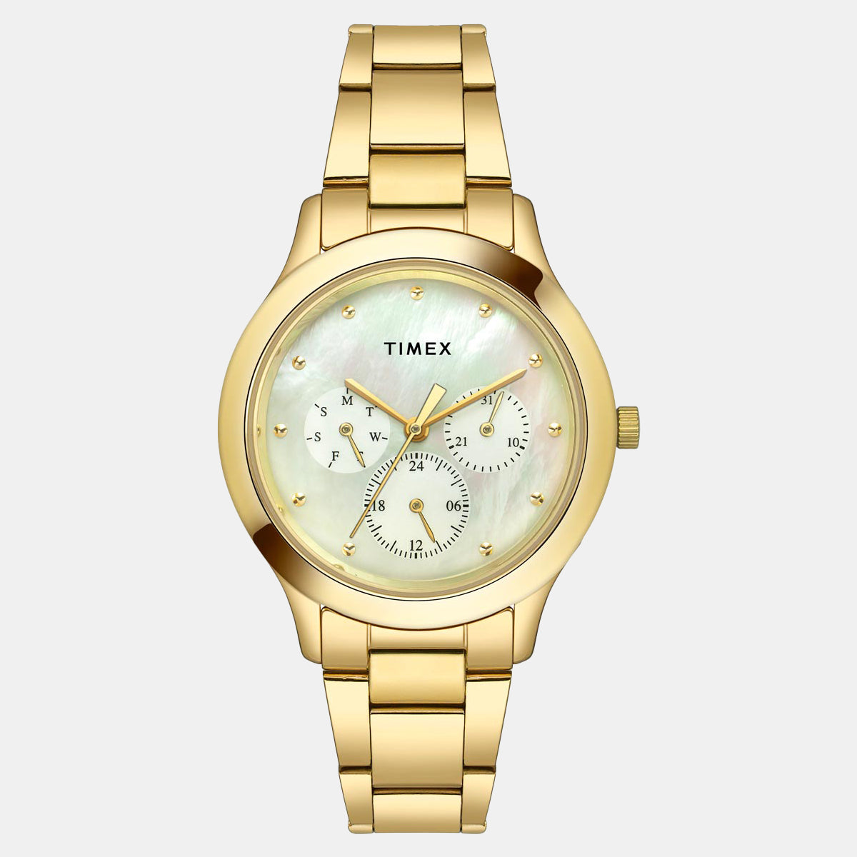 Women's Mother of Pearl Round Chronograph Stainless Steel Watch TW000Q818-EX