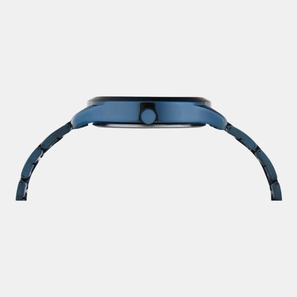 Fashion Women Quartz Blue Dial Multi-Function Stainless Steel Watch TW000Q819